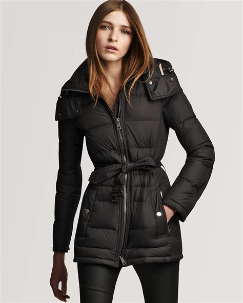 burberry brit puffer jacket women'|burberry puffer coats for women.